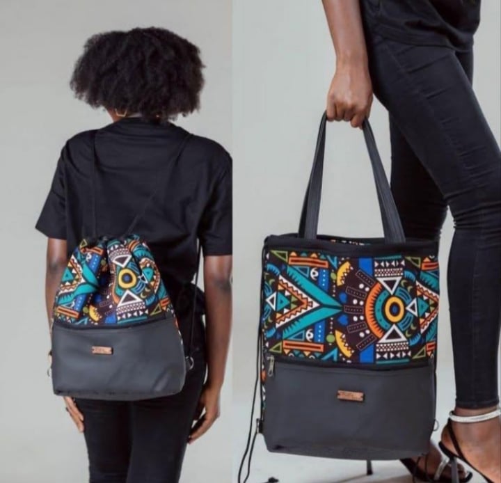 Sac à Dos en tissu pagne & Multifonctionnel -Africain 1
