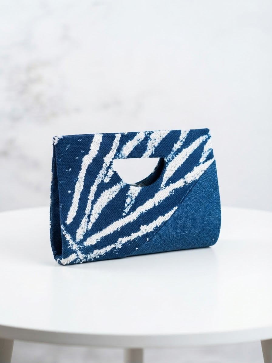 Sac à Main Chic en Tissu  motif Ecaille