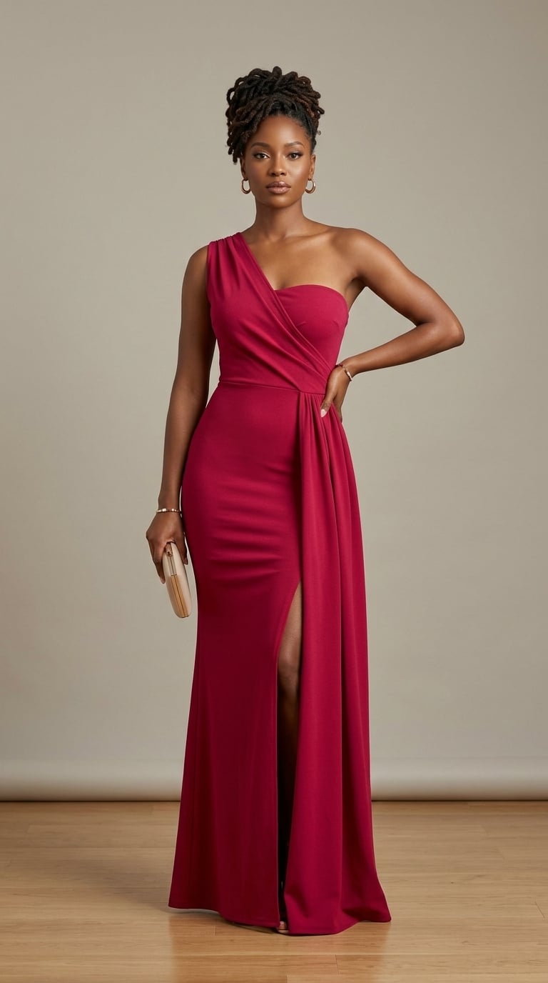 Robe de Soirée "Éclat Royal" Asymétrique